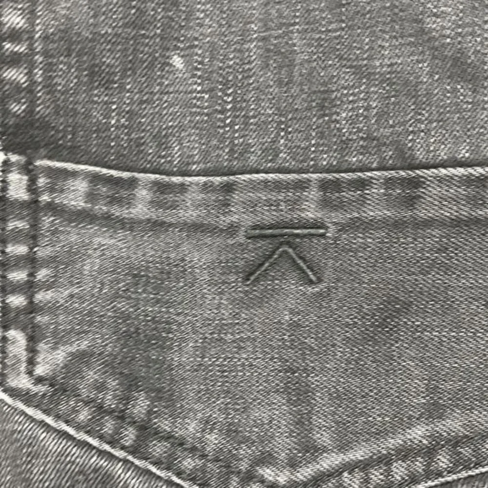 Kite Jeans Men's‎ 34 Button Fly Black Zipper Leg Denim Grunge Distressed
